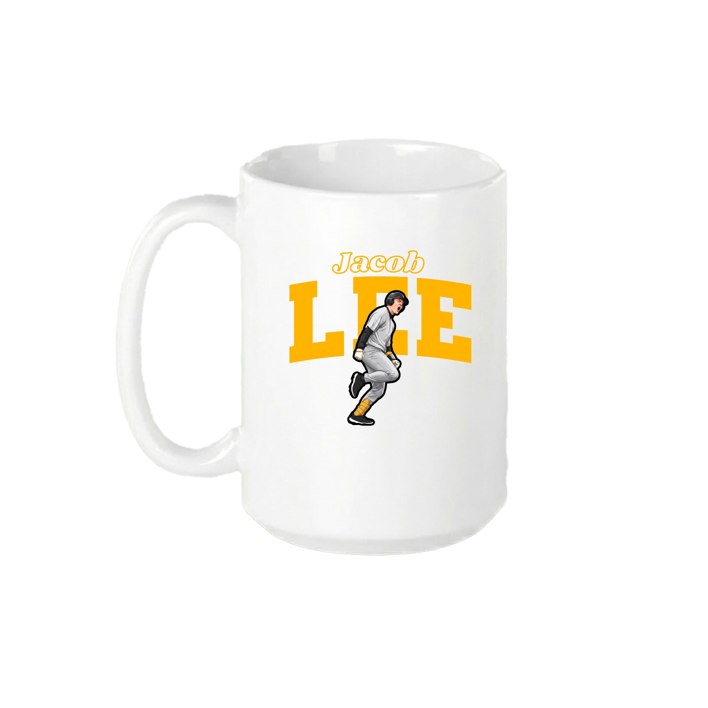 15oz Coffee Mug — Name Arch in White