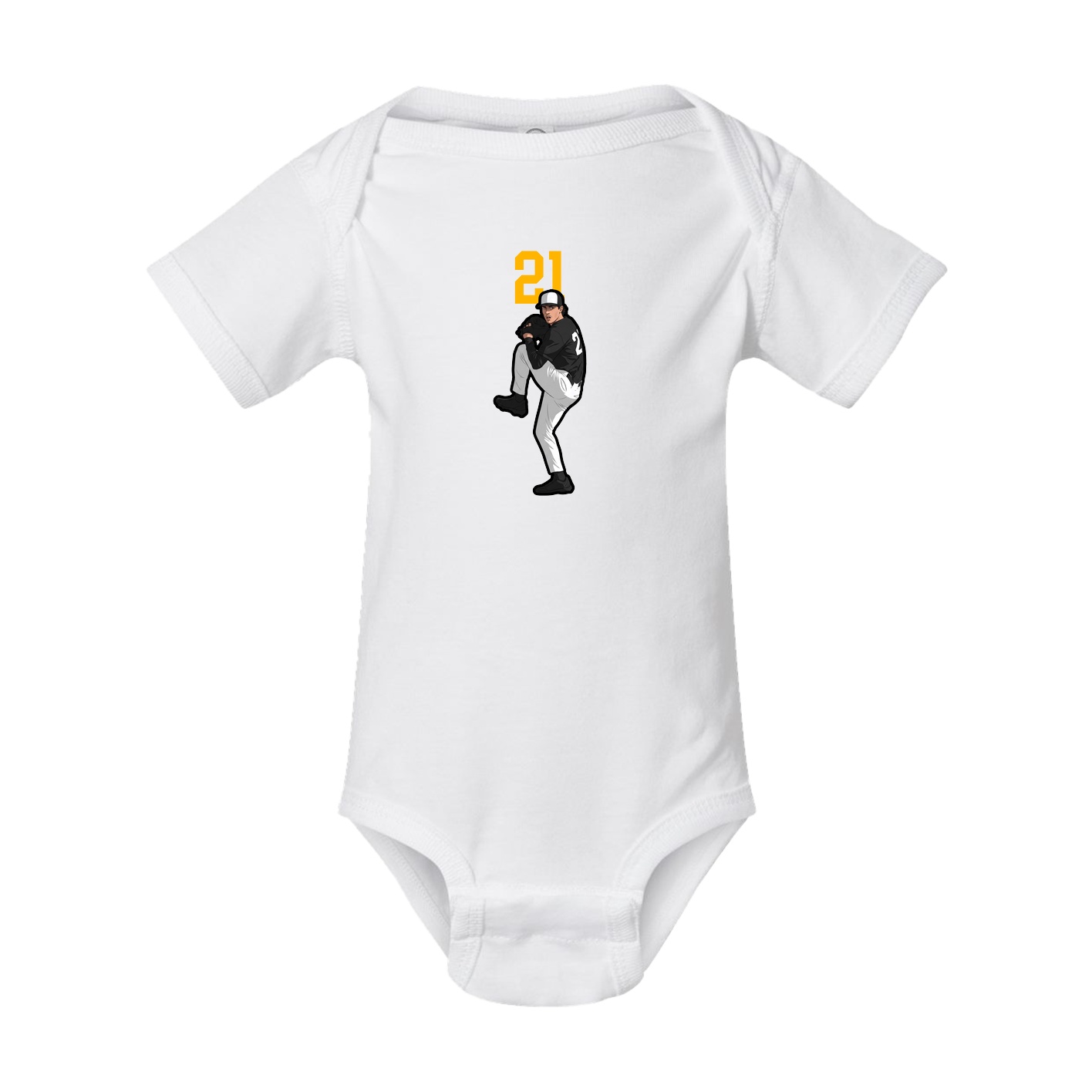 Baby Onesie — Number Top in White