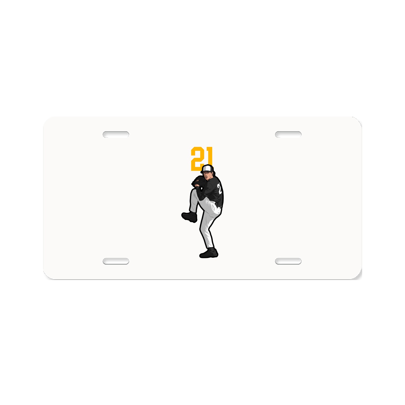 License Plate — Number Top in Classic