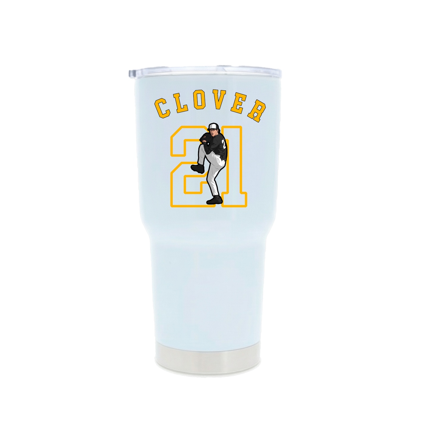 30oz Stainless Steel Tumbler — Shirsey Arch in White