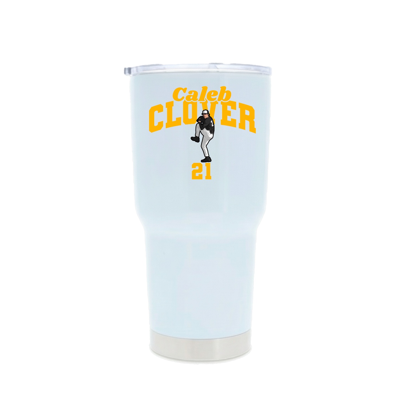 30oz Stainless Steel Tumbler — Signature Arch in White
