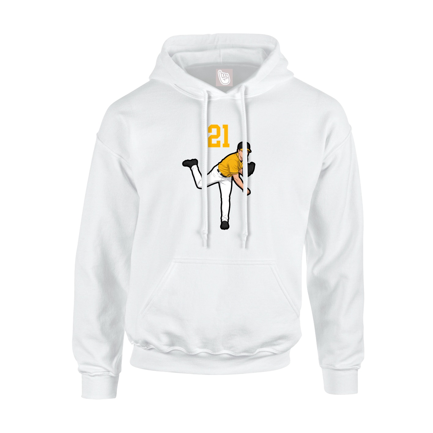 Hoodie — Number Top in White