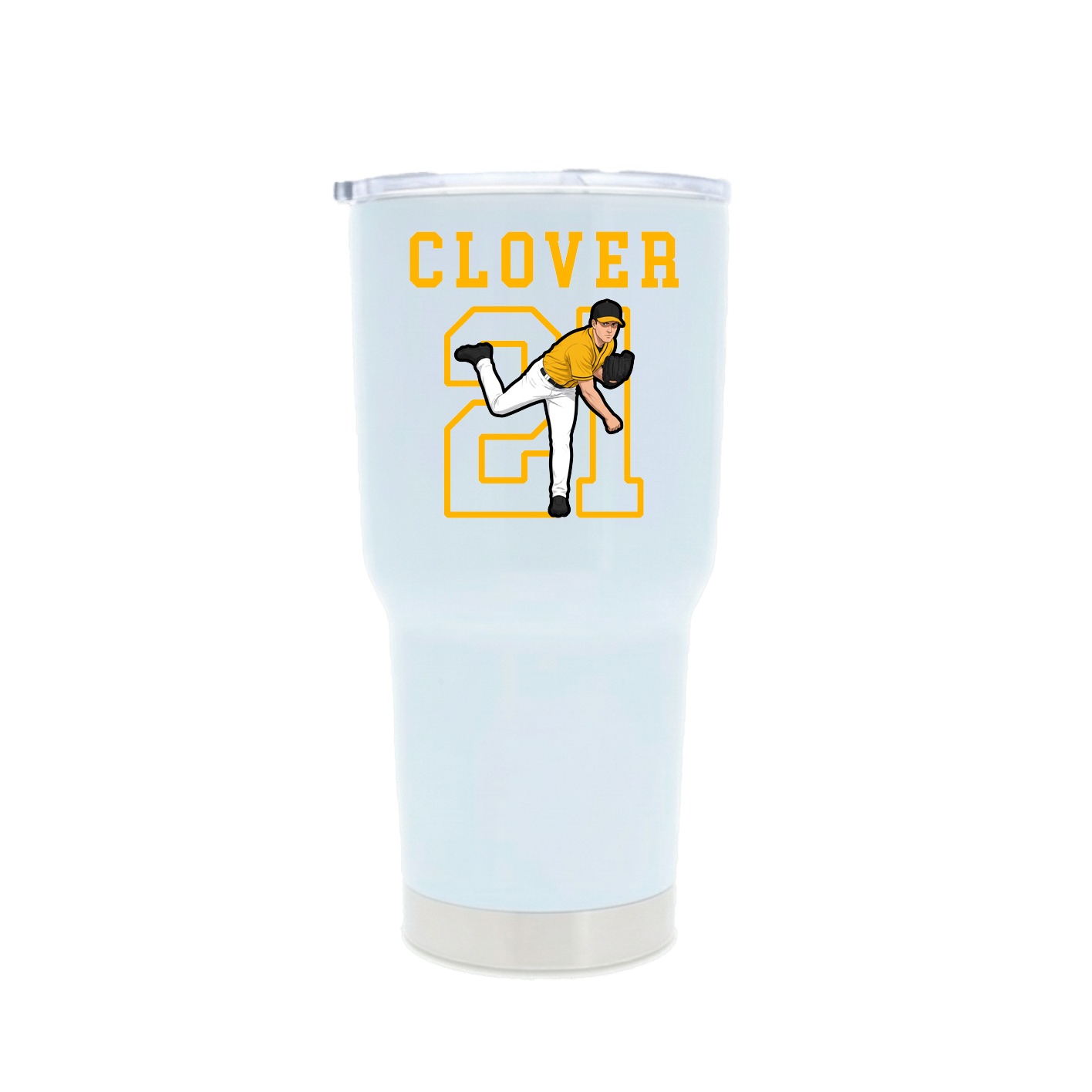 30oz Stainless Steel Tumbler — Shirsey in White