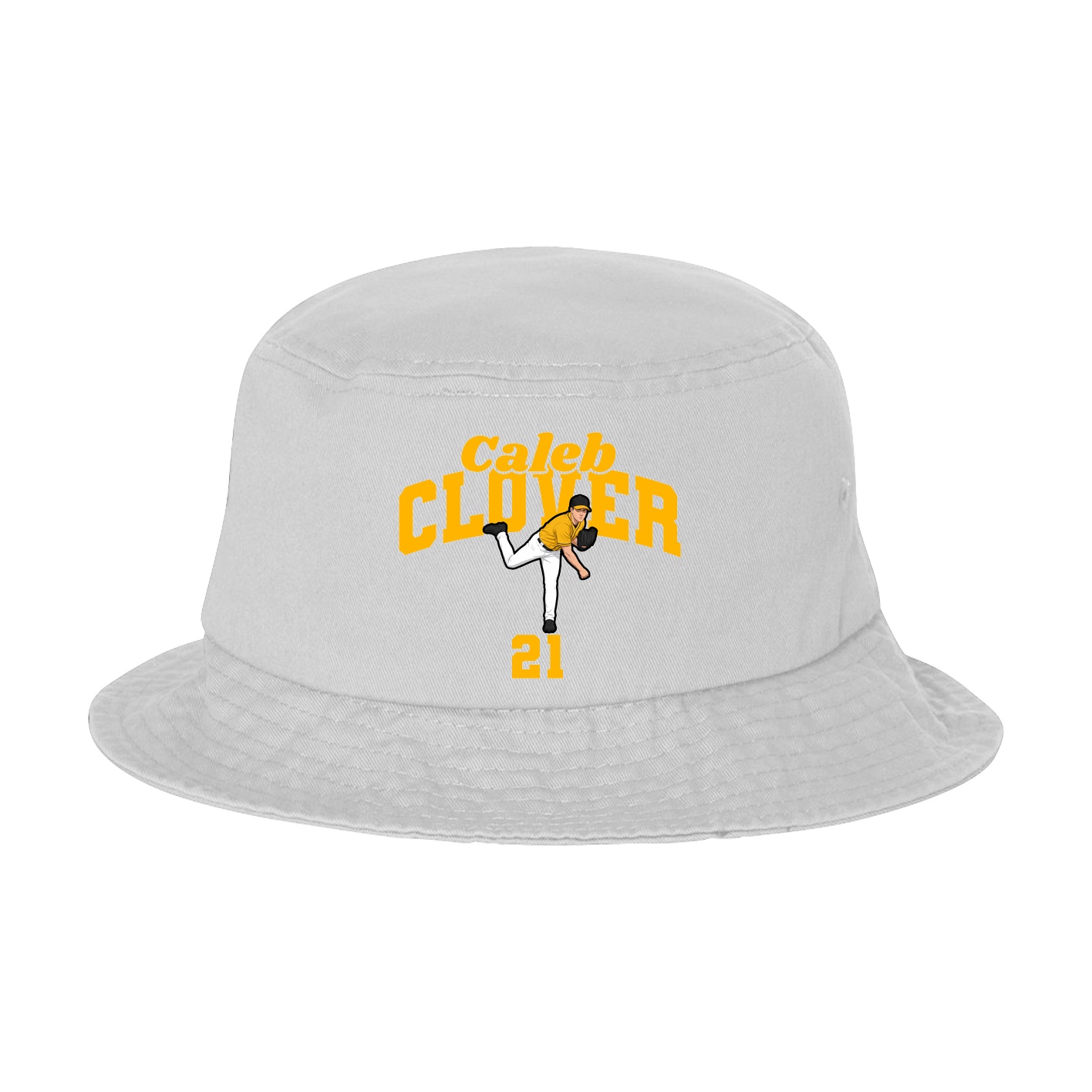 Bucket Cap — Signature Arch in White