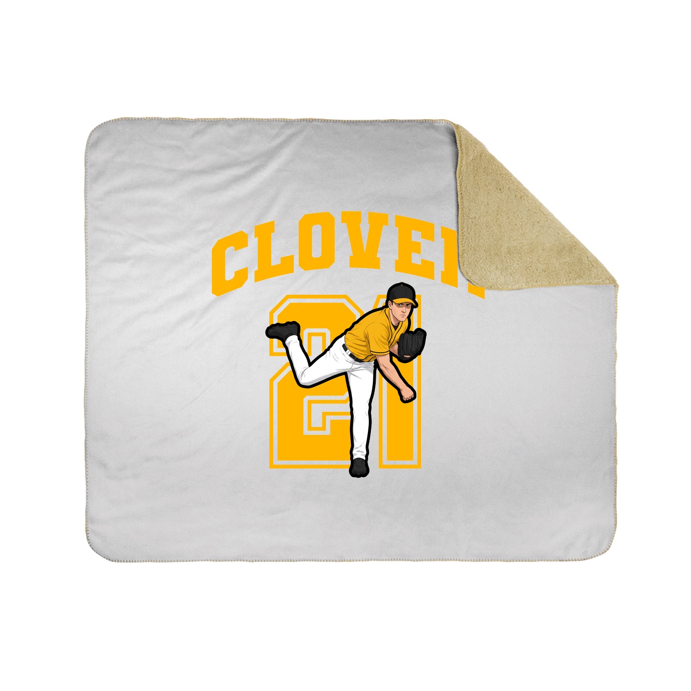 Throw Blanket — Number in White