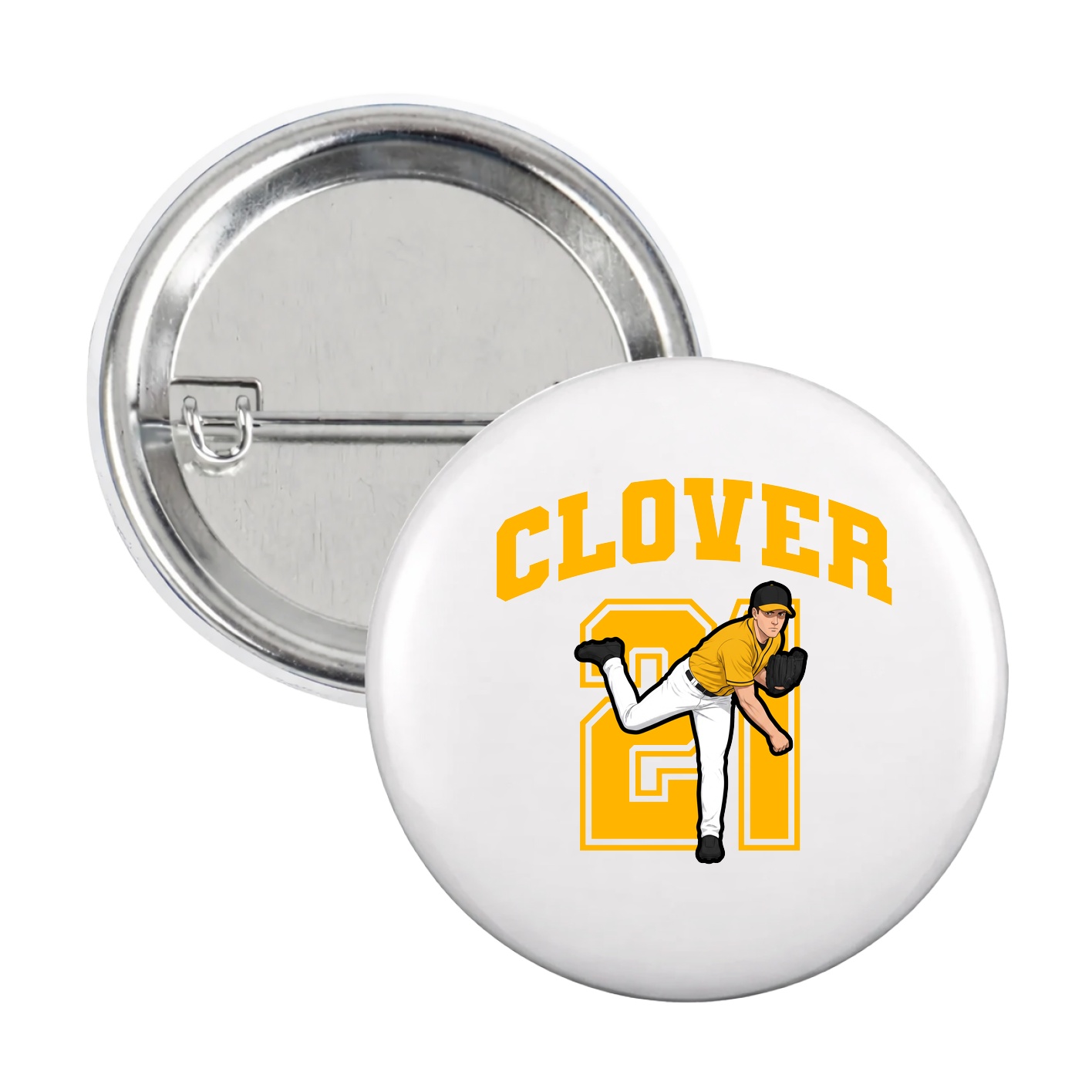 Game Day Button — Number in White