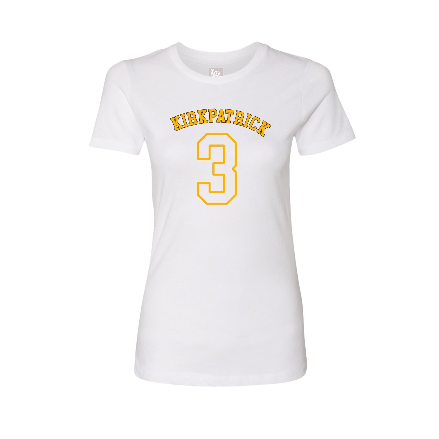 Fitted Women's Tee — Shirsey Arch in White