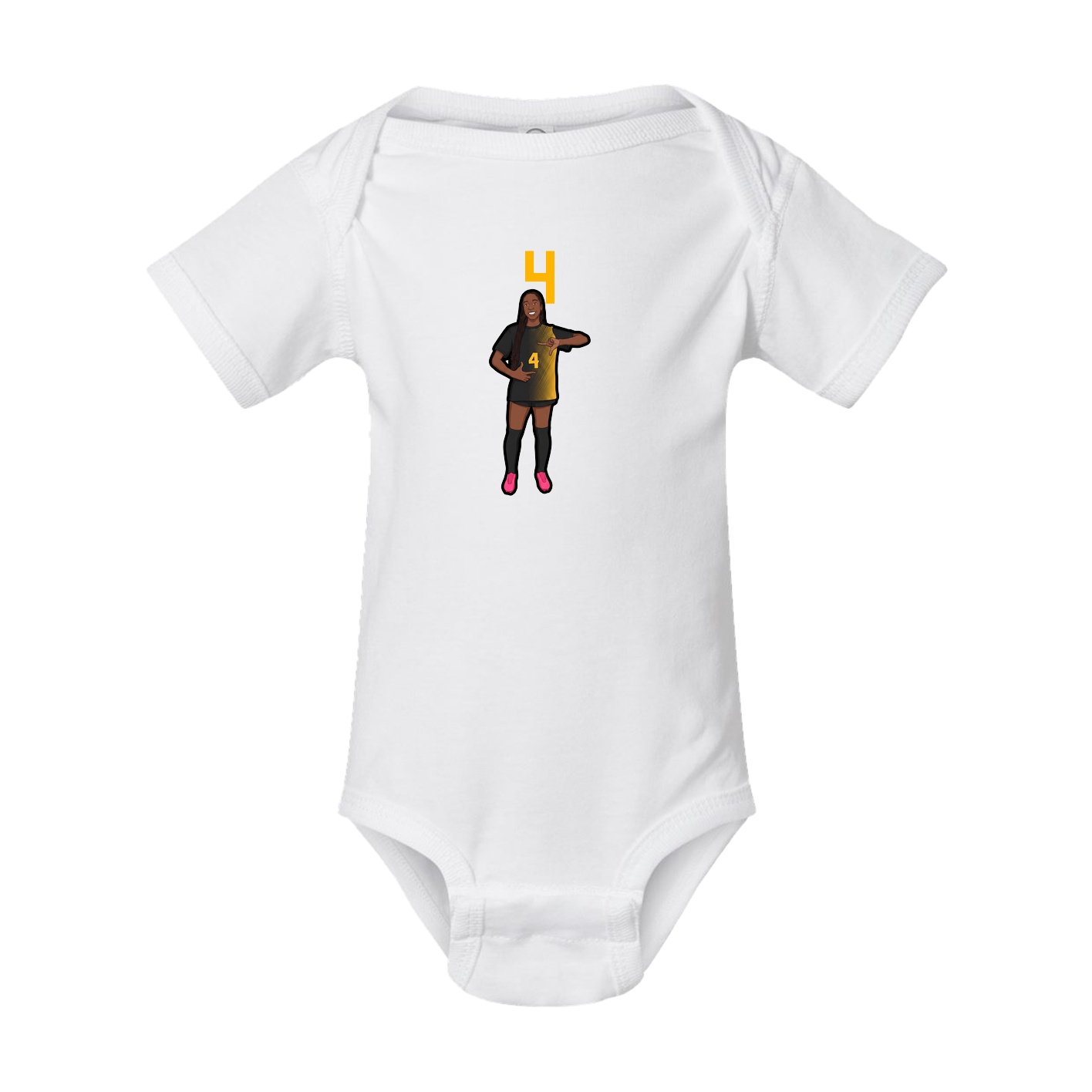 Baby Onesie — Number Top in White