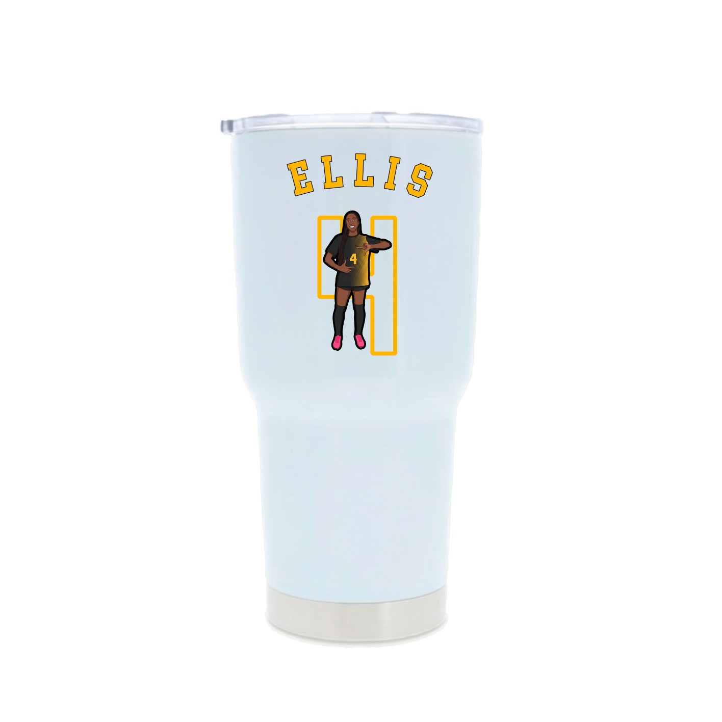 30oz Stainless Steel Tumbler — Shirsey Arch in White