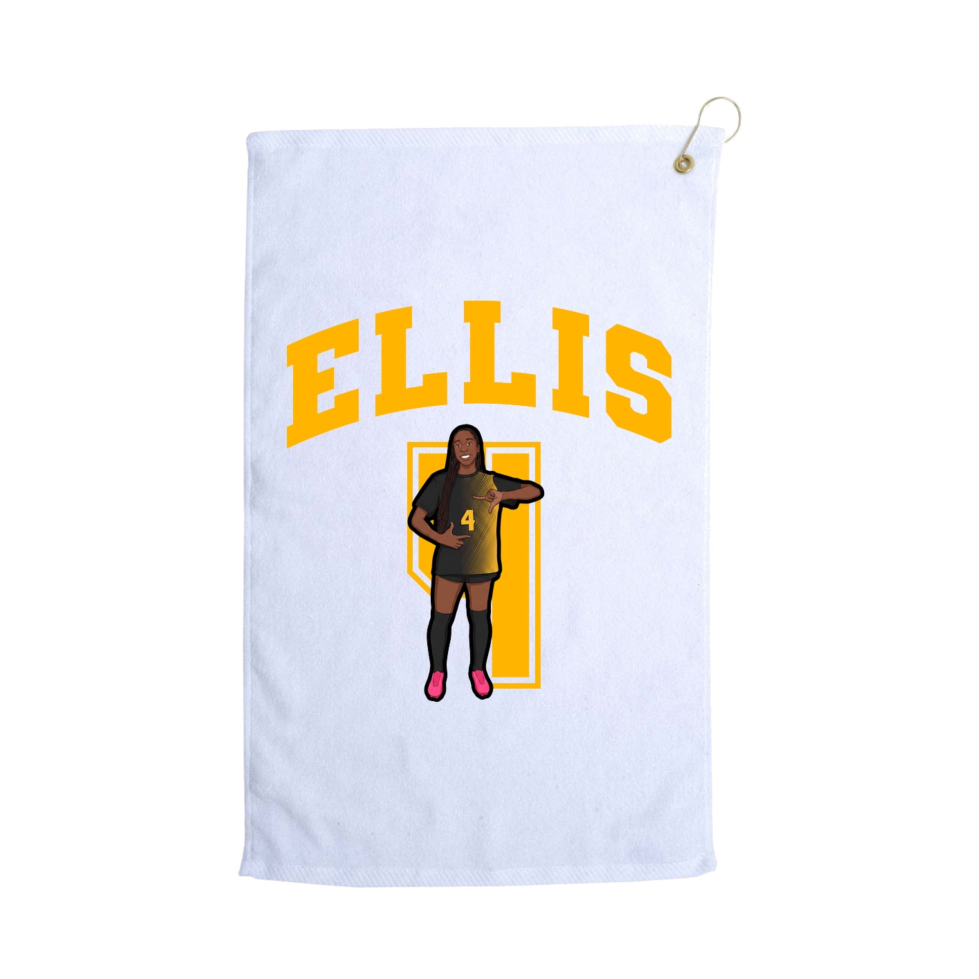 Golf Towel — Number in White