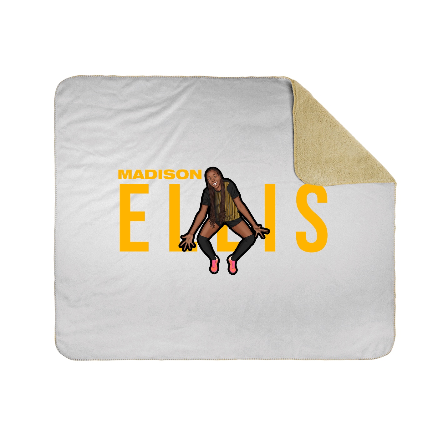 Throw Blanket — Player Name in White