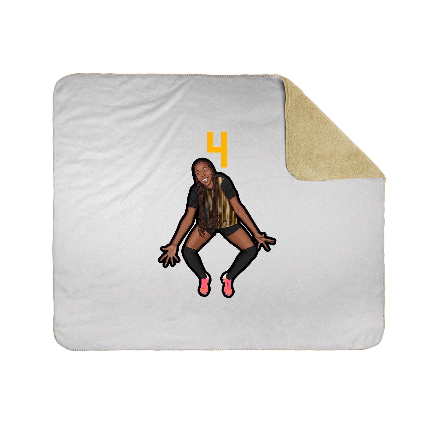 Throw Blanket — Number Top in White
