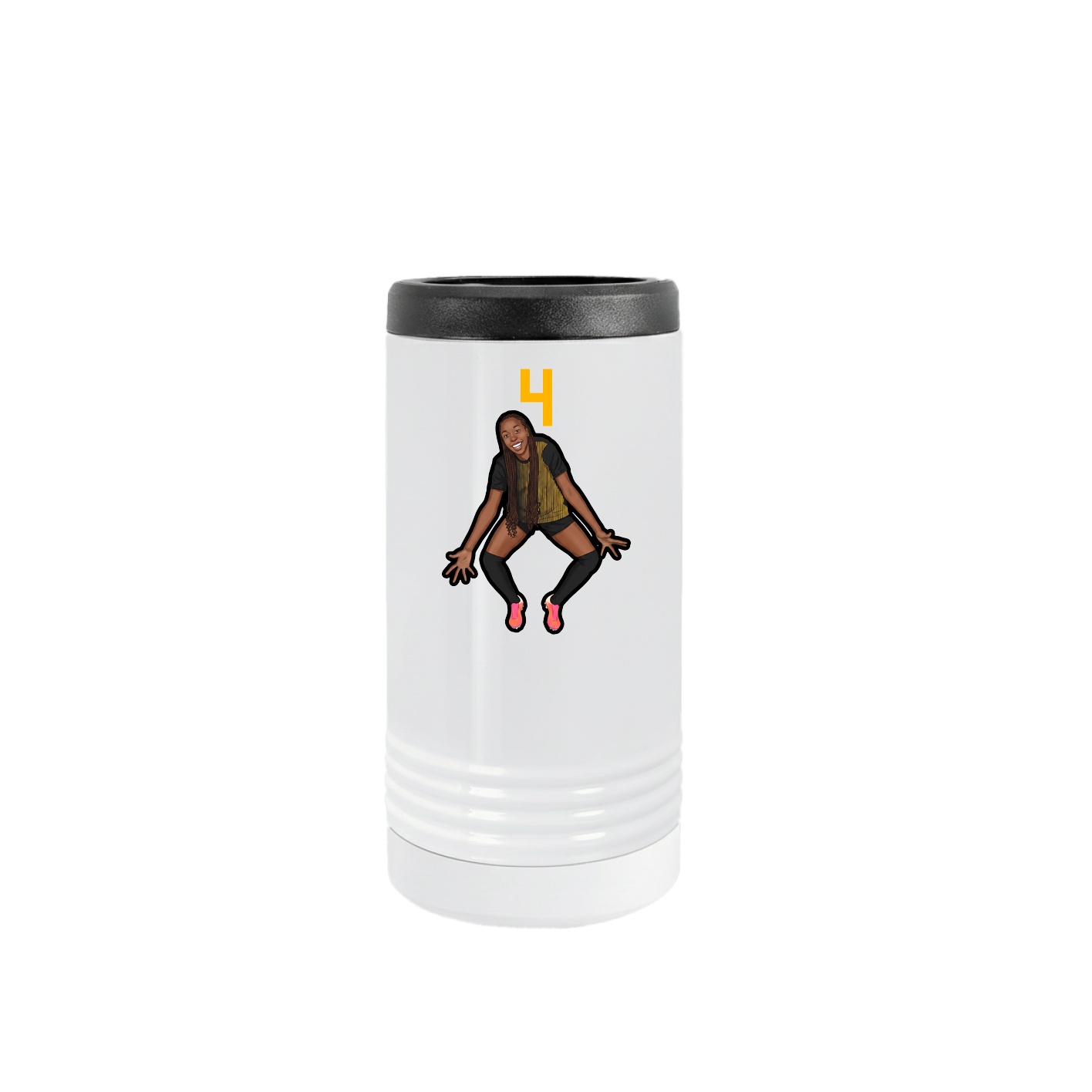 Slim Beverage Holder — Number Top in White