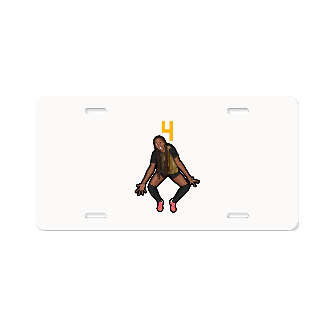 License Plate — Number Top in Classic