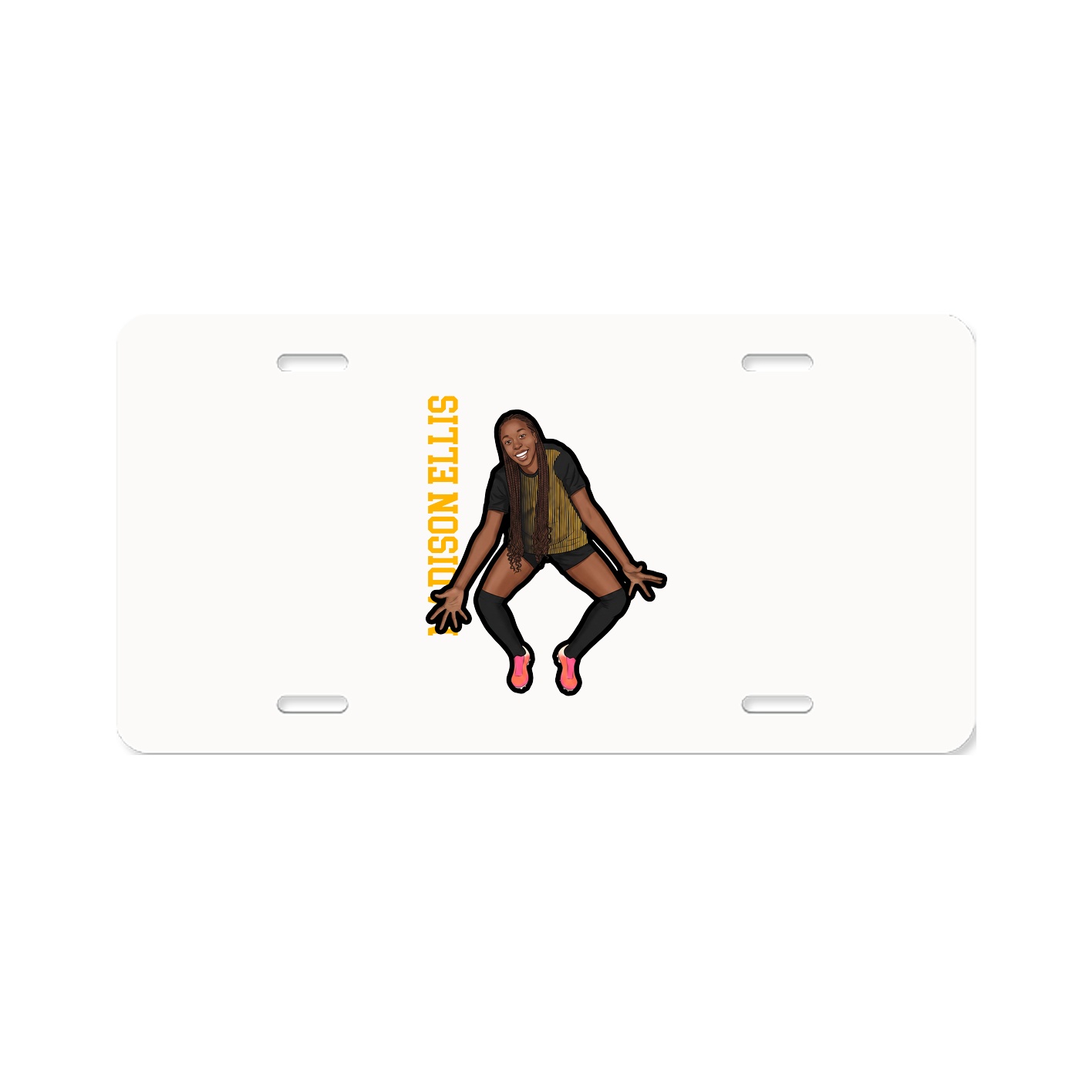 License Plate — Name Vertical in Classic