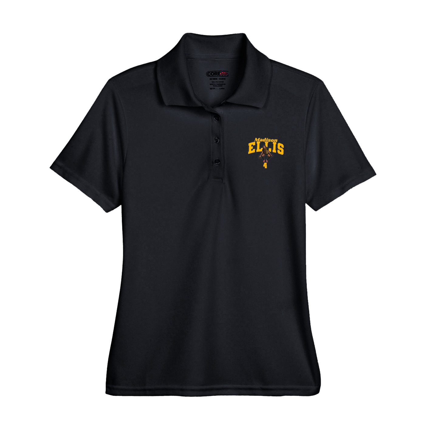 Womens Performance Polo — Signature Arch in Black