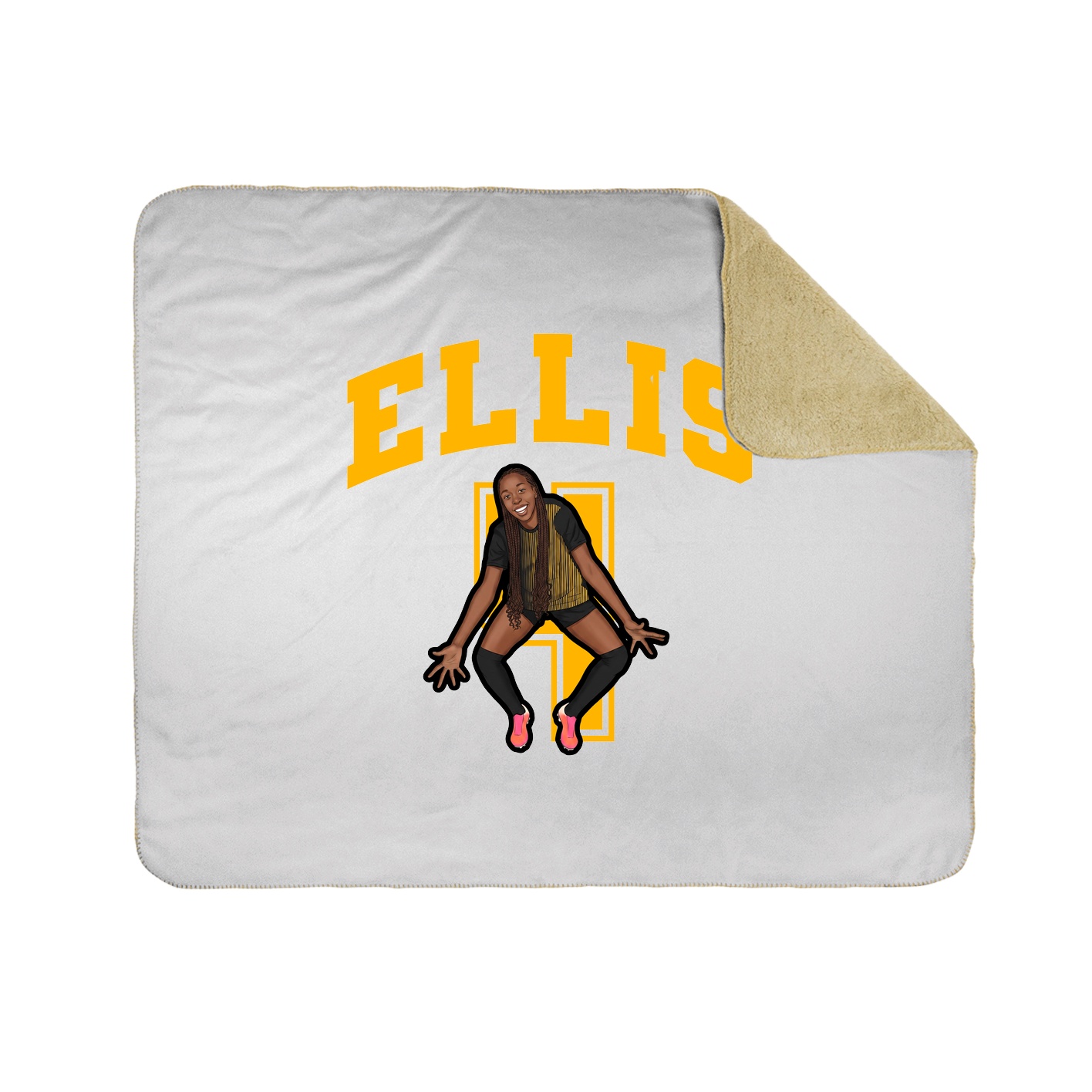 Throw Blanket — Number in White