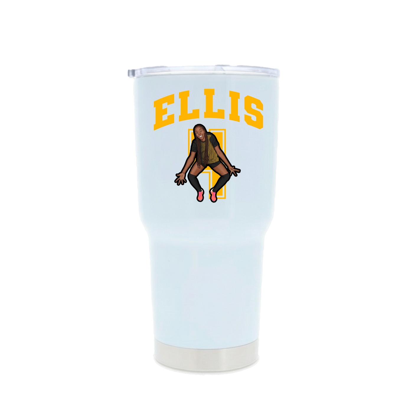30oz Stainless Steel Tumbler — Number in White