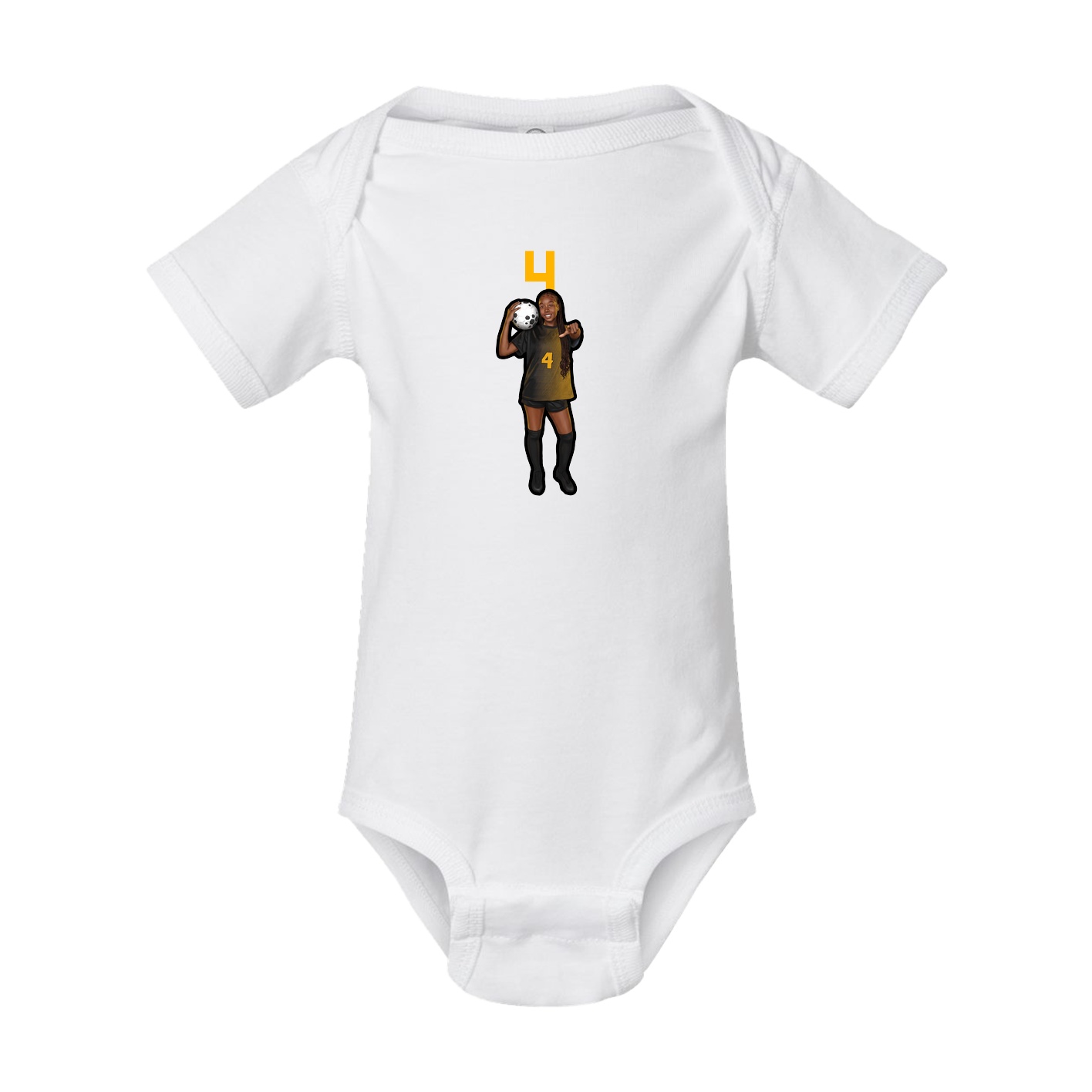 Baby Onesie — Number Top in White