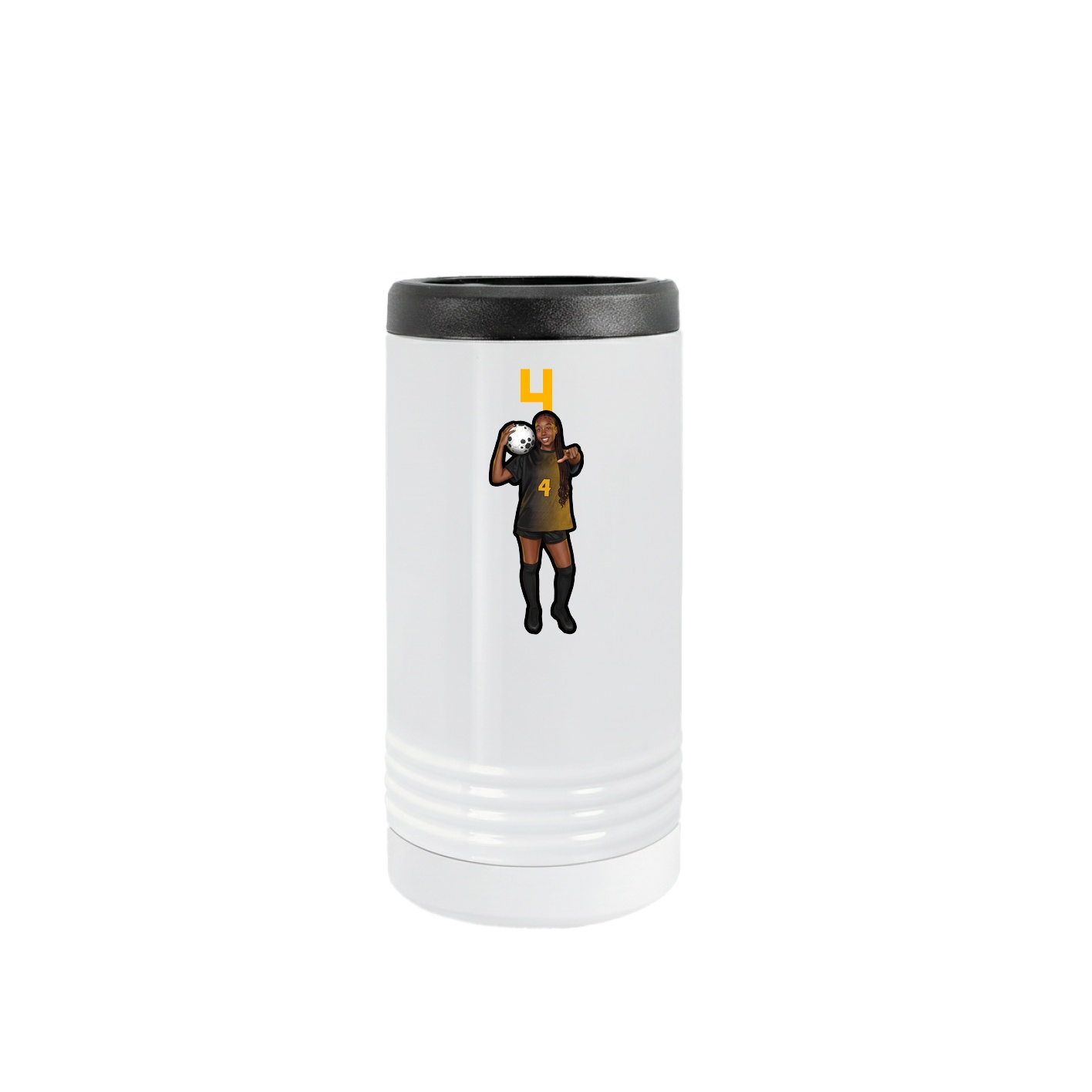 Slim Beverage Holder — Number Top in White