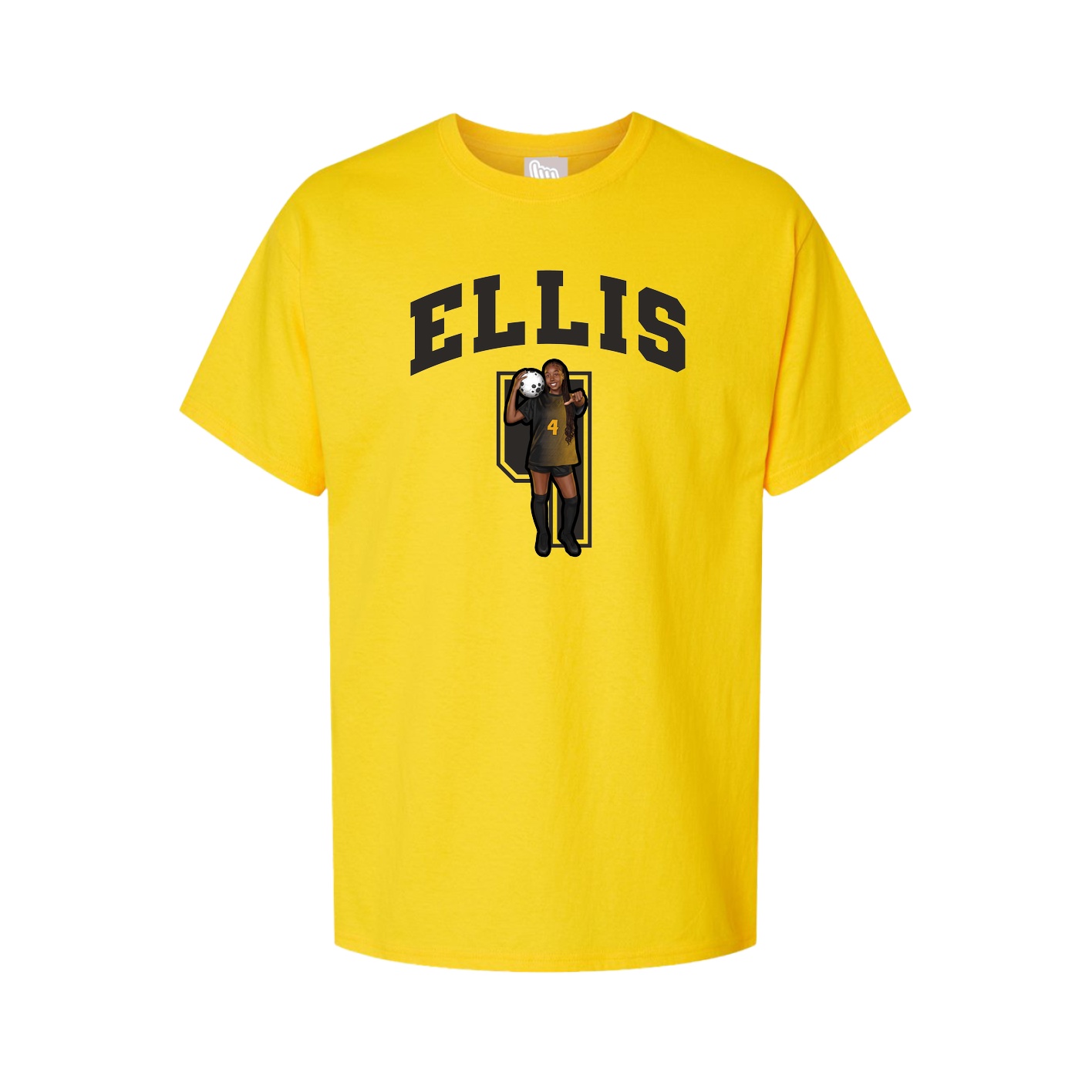 Youth Tee — Number in Gold