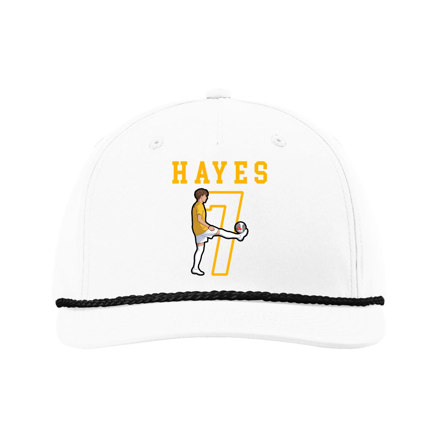 Five-Panel Classic Rope Cap — Shirsey in White