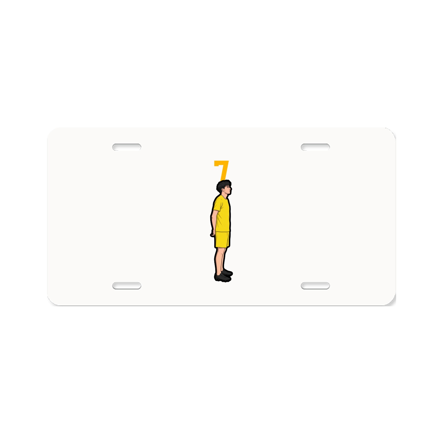 License Plate — Number Top in Classic