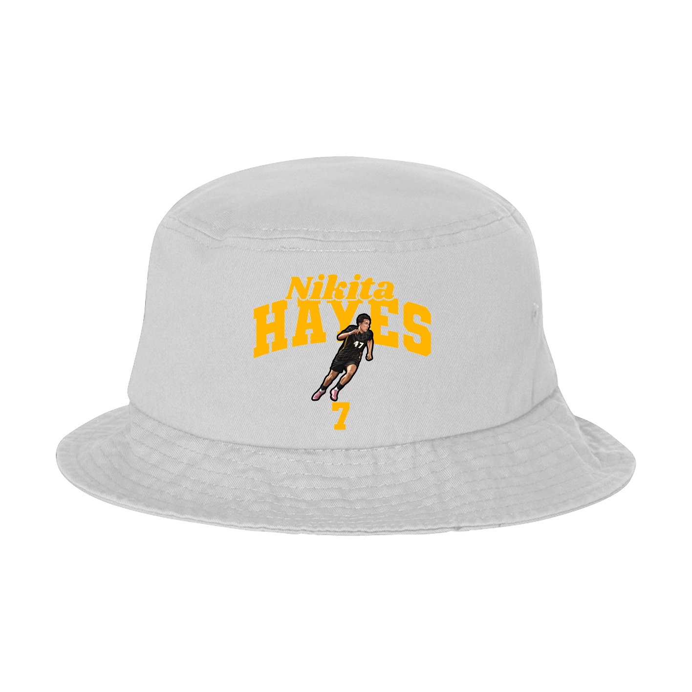 Bucket Cap — Signature Arch in White