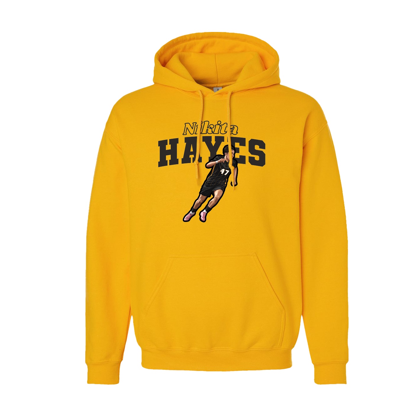 Hoodie — Name Arch in Gold