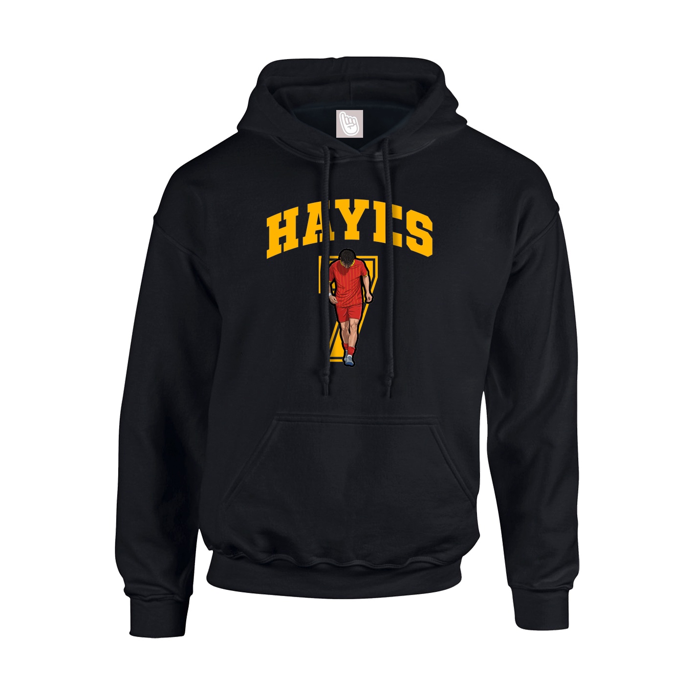 Youth Hoodie — Number in Black