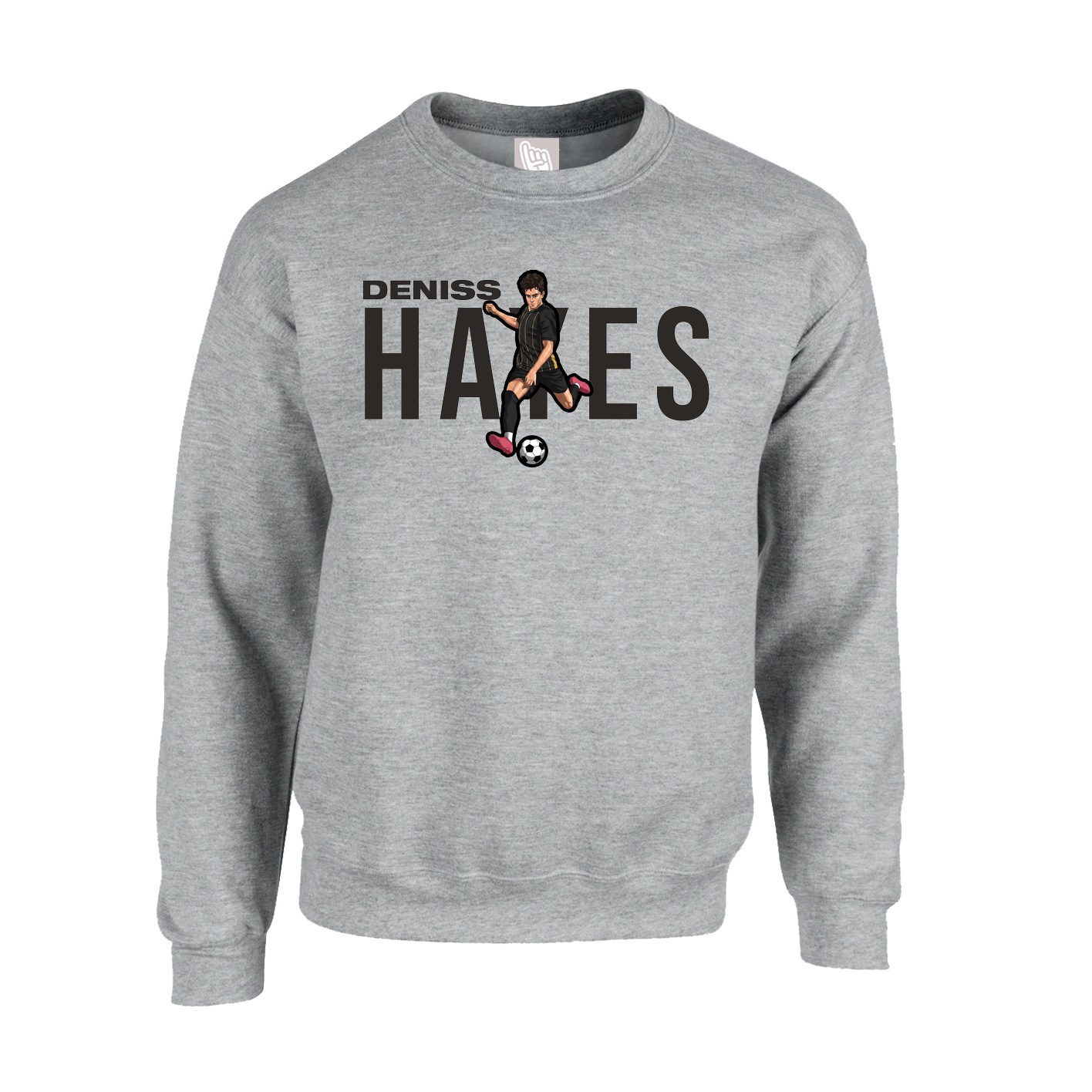 Fleece Crew — Player Name in Grey