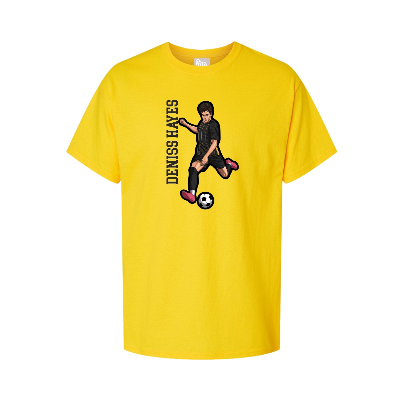 Tee — Name Vertical in Gold