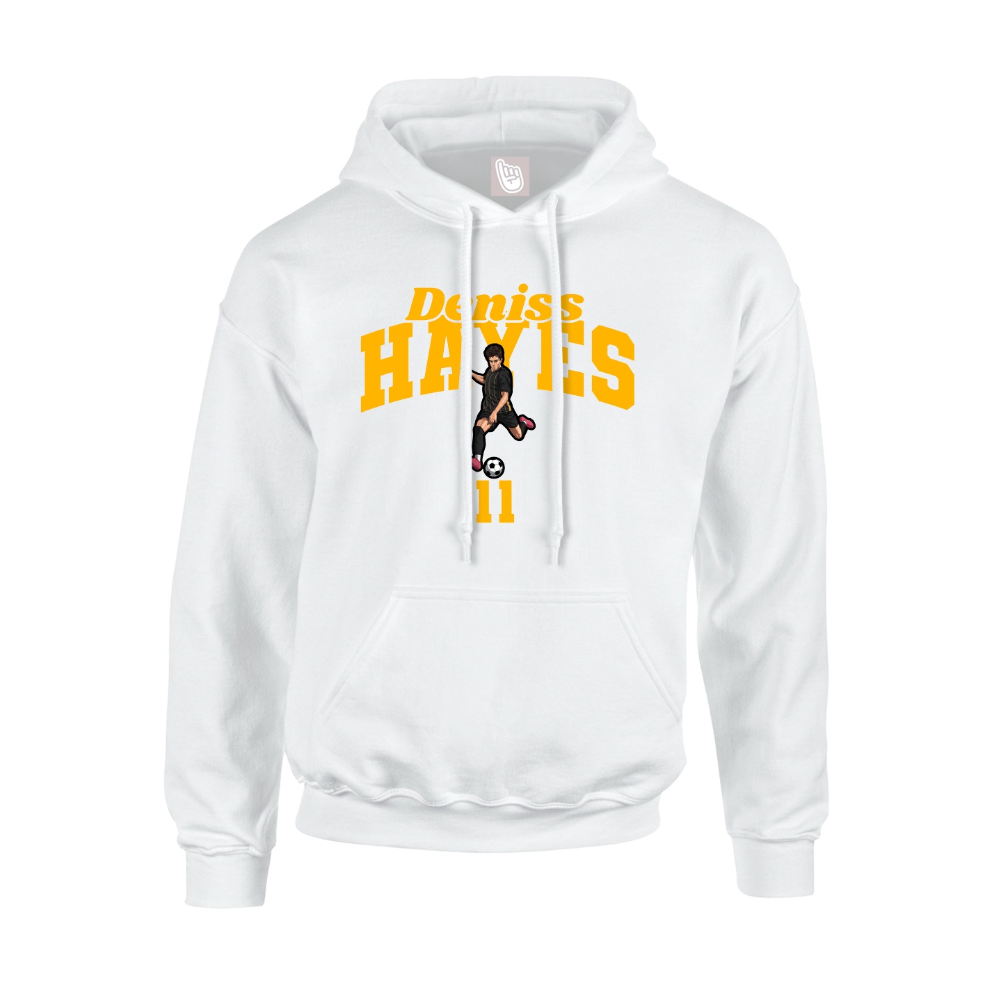 Hoodie — Signature Arch in White