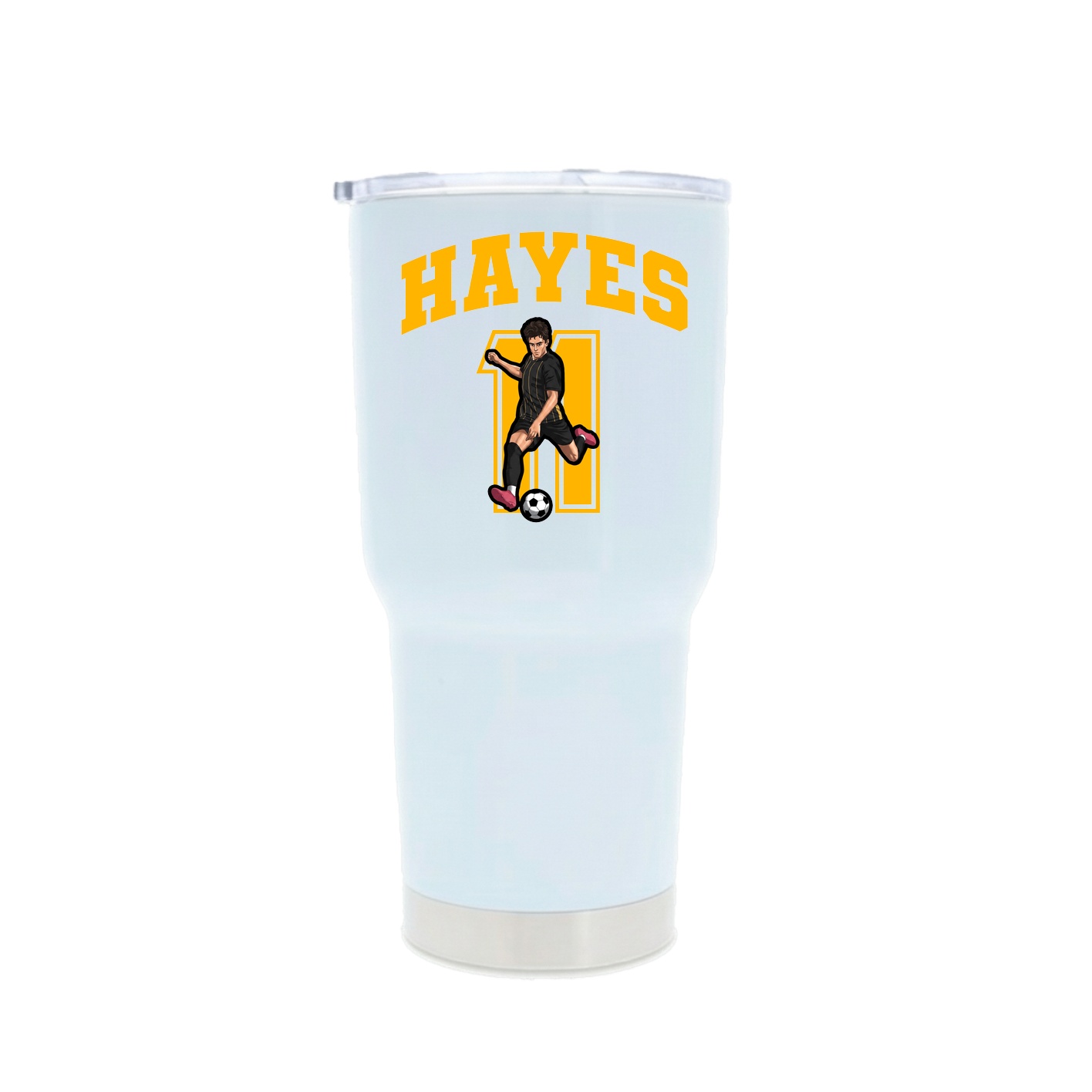 30oz Stainless Steel Tumbler — Number in White