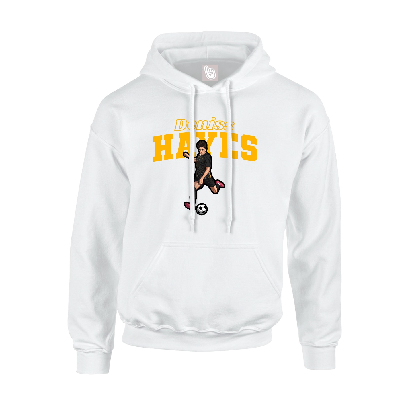 Hoodie — Name Arch in White