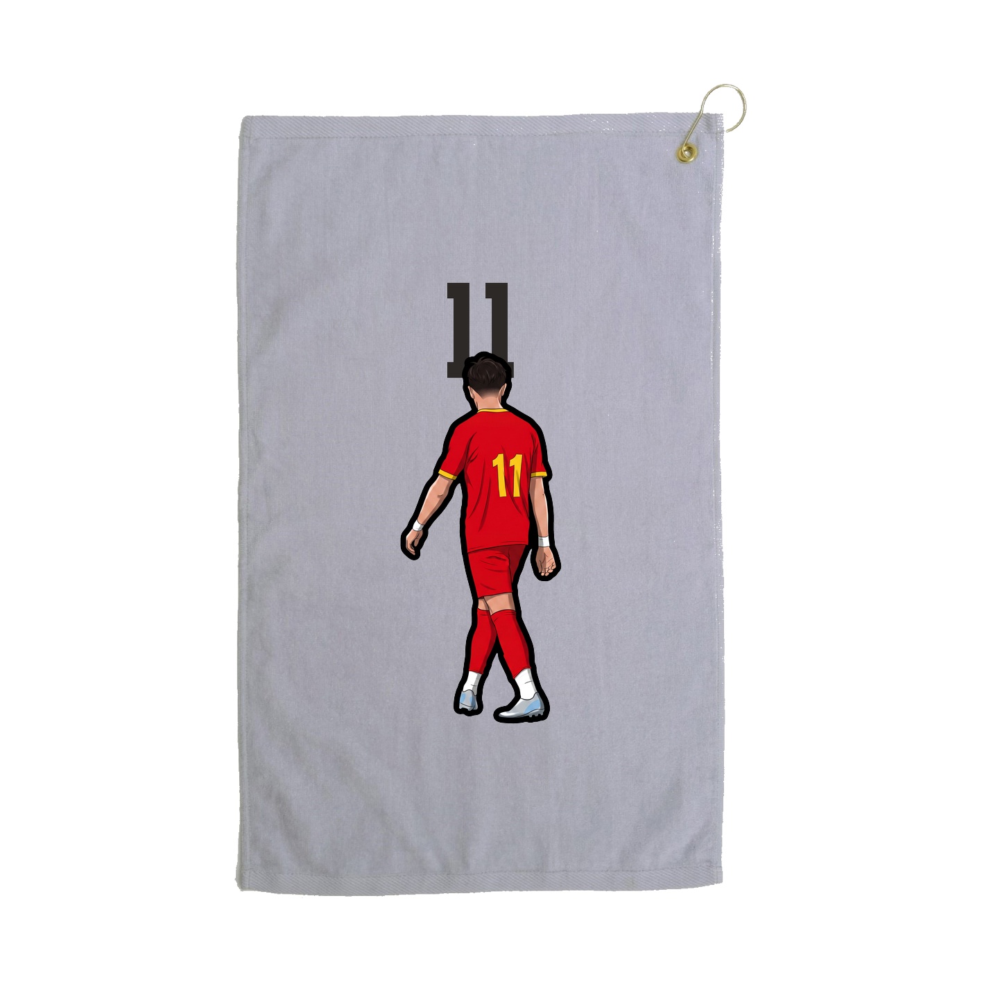 Golf Towel — Number Top in Grey