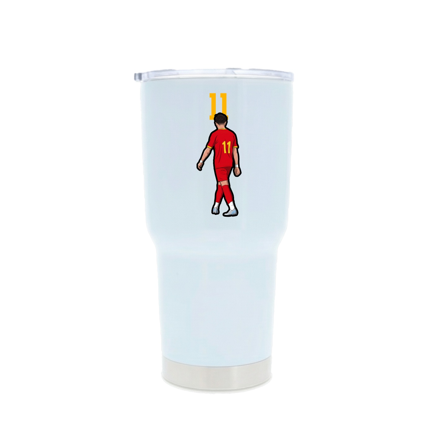 30oz Stainless Steel Tumbler — Number Top in White