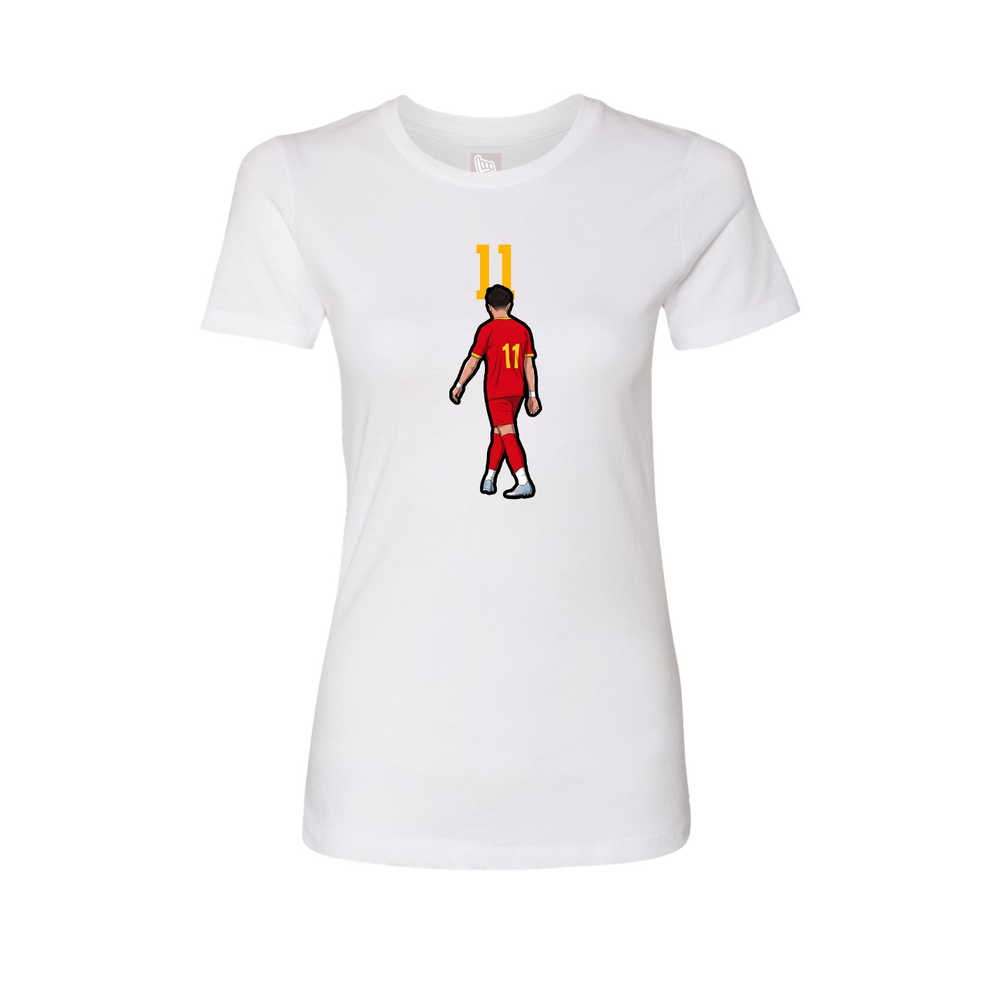 Fitted Women's Tee — Number Top in White