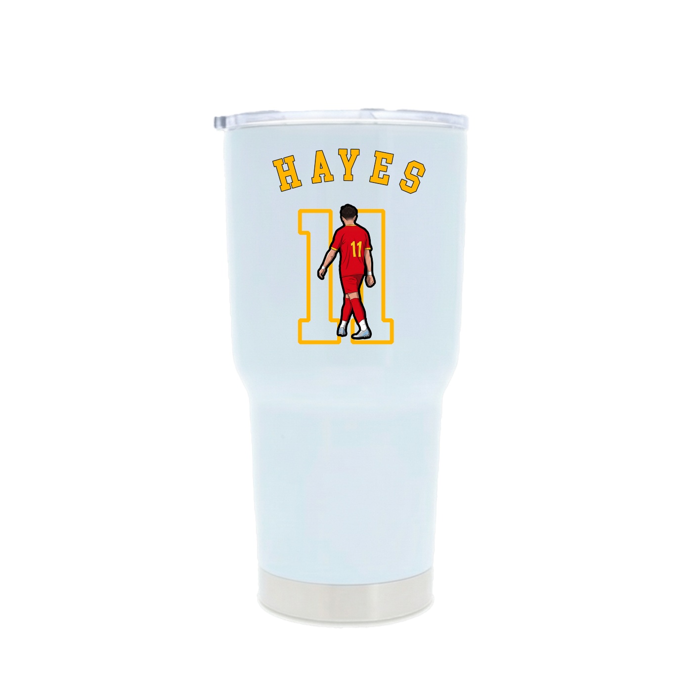 30oz Stainless Steel Tumbler — Shirsey Arch in White