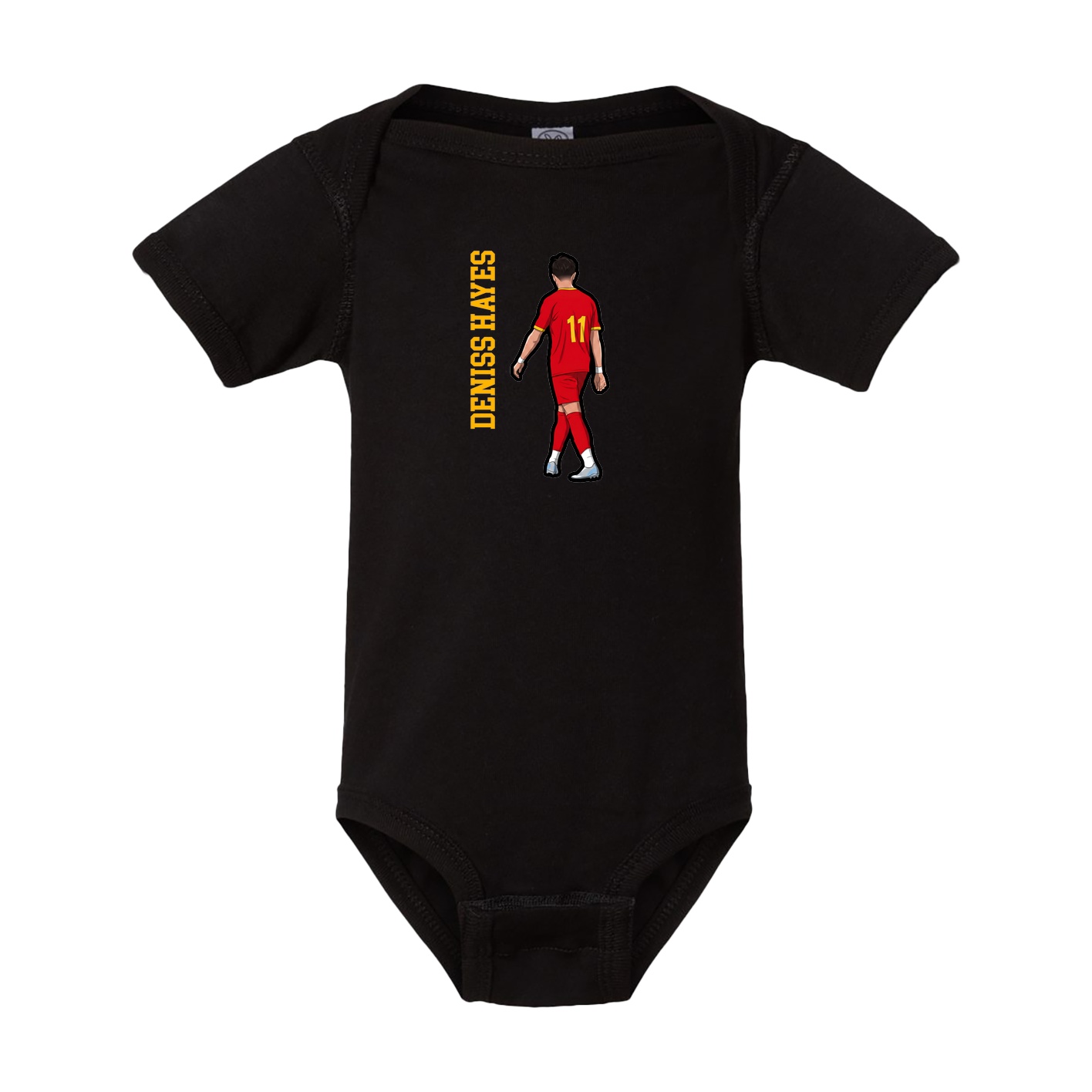 Baby Onesie — Name Vertical in Black
