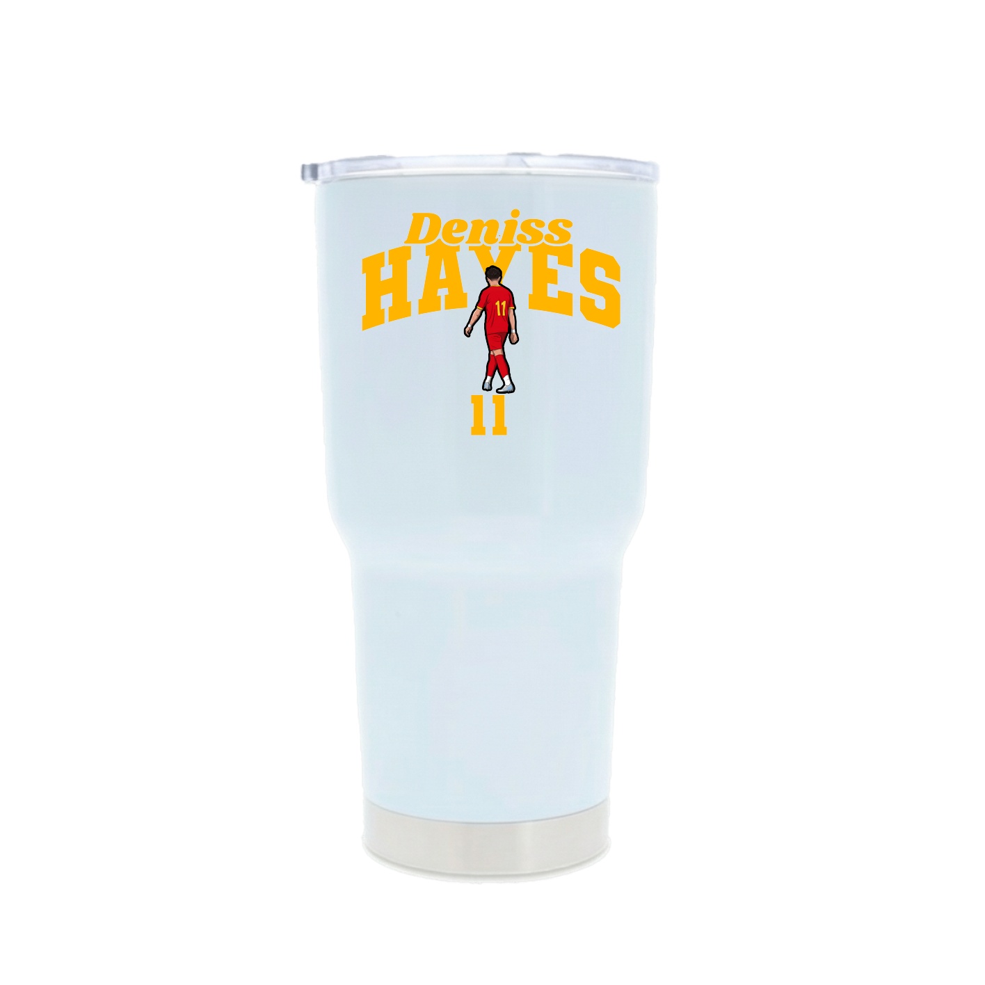 30oz Stainless Steel Tumbler — Signature Arch in White