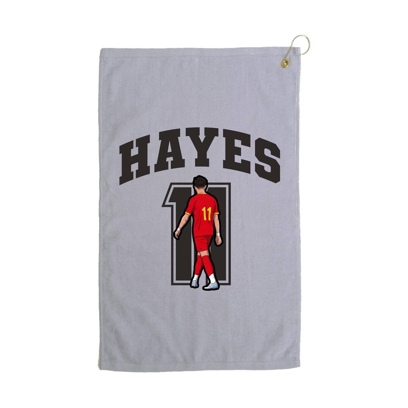 Golf Towel — Number in Grey