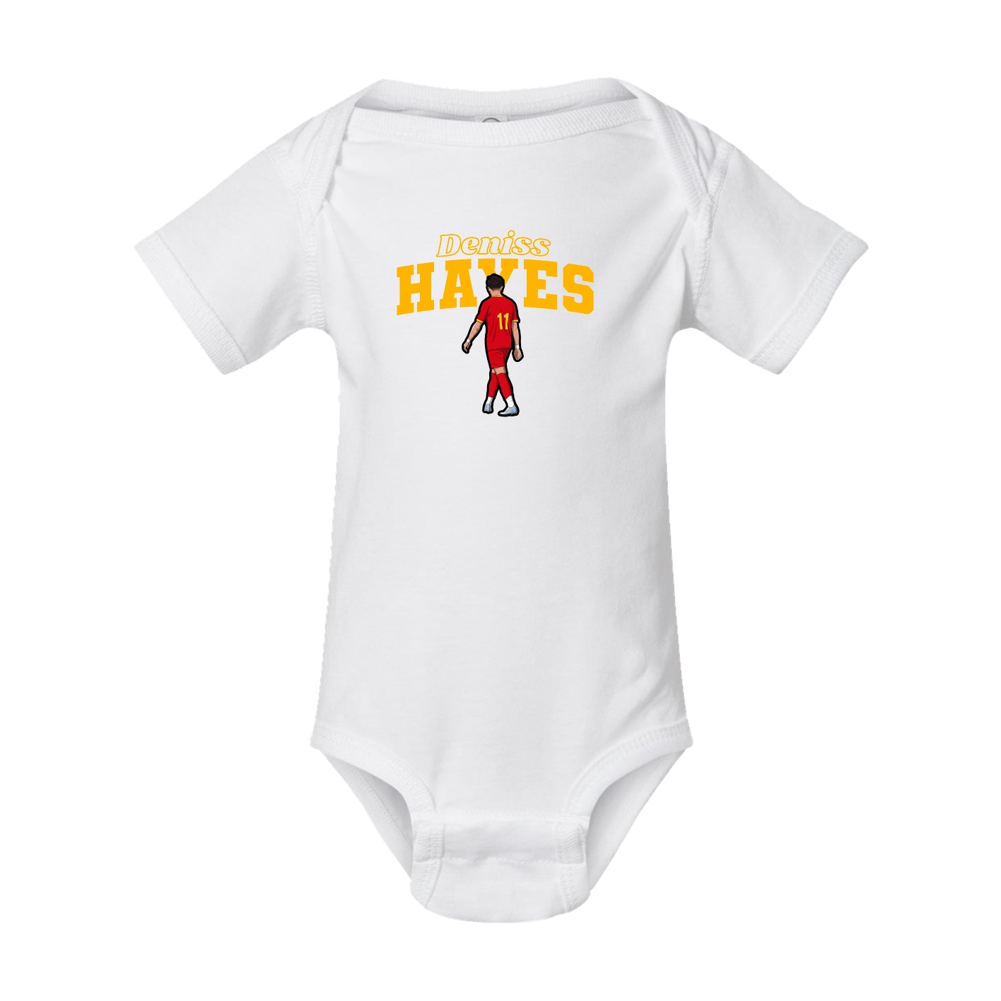 Baby Onesie — Name Arch in White