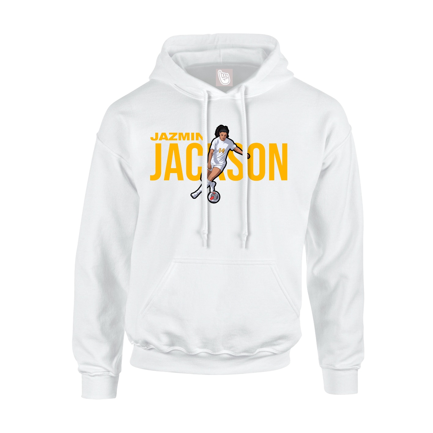 Youth Hoodie — Player Name in White