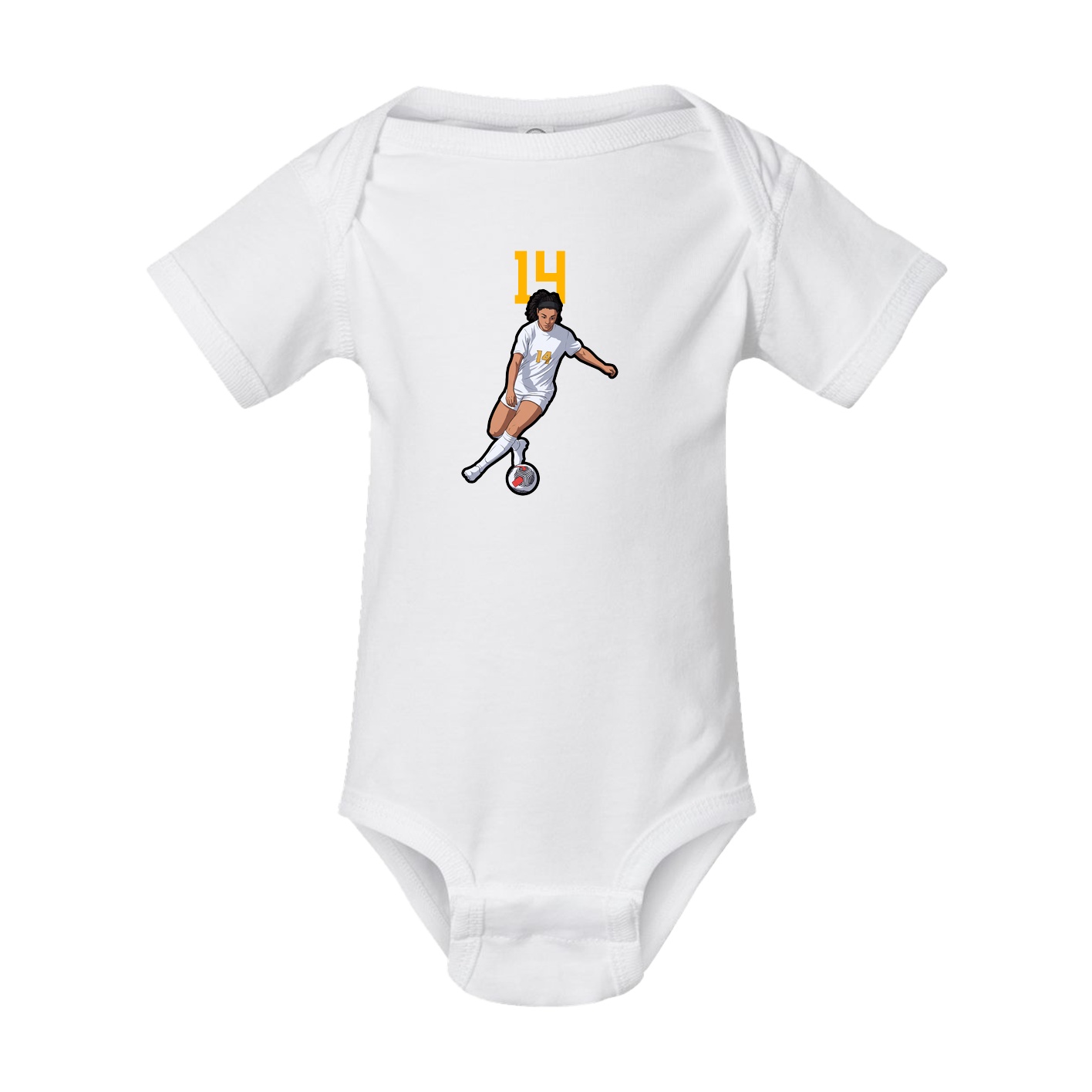 Baby Onesie — Number Top in White