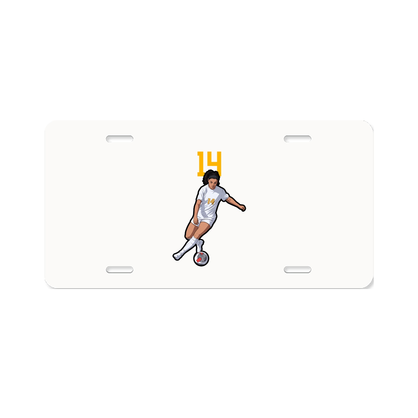 License Plate — Number Top in Classic