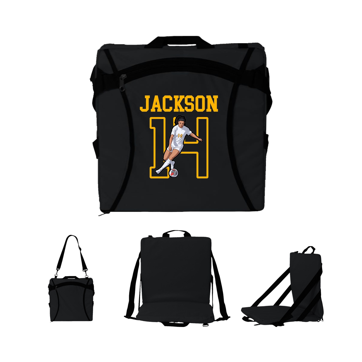 Folding Stadium Seat — Shirsey in Black