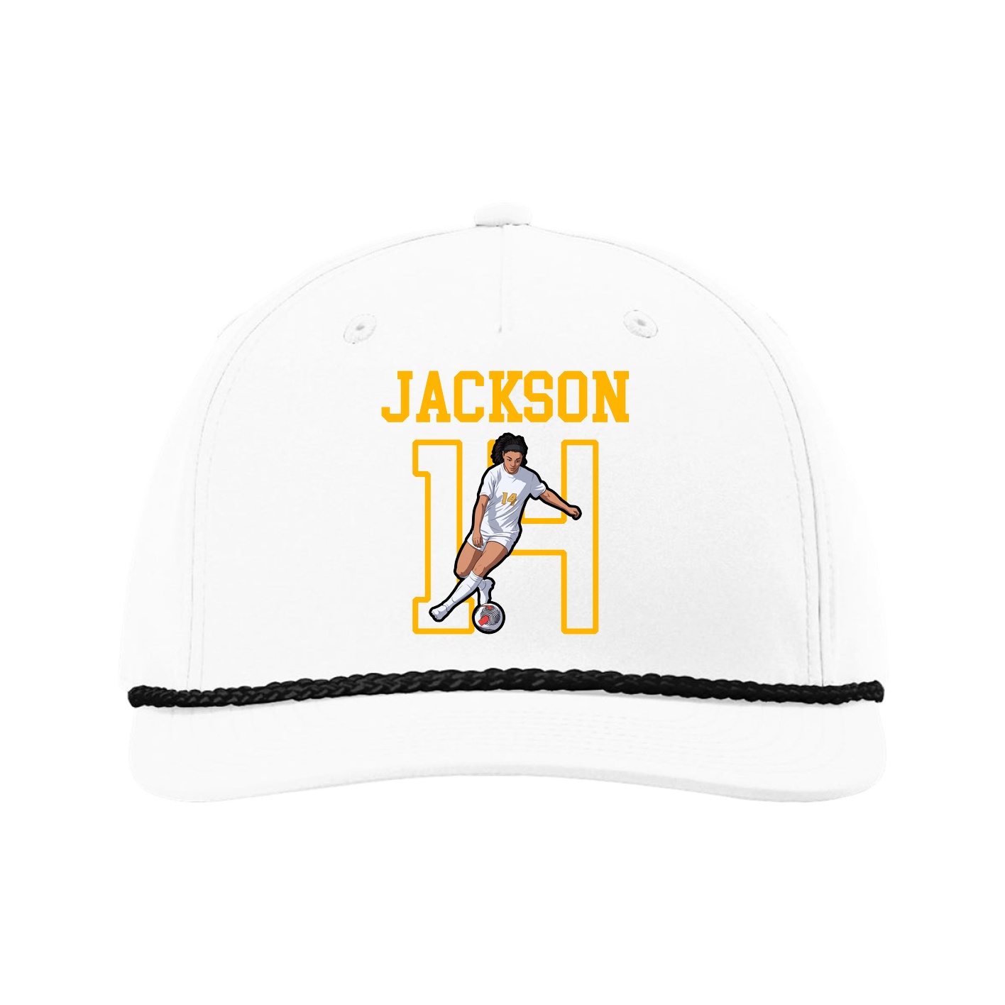 Five-Panel Classic Rope Cap — Shirsey in White