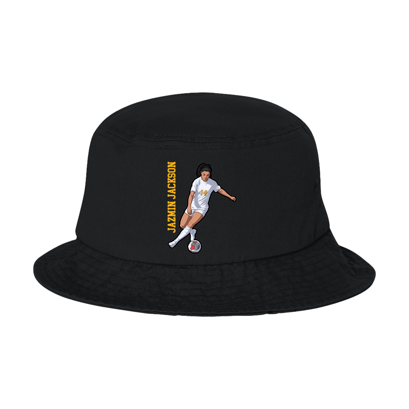 Bucket Cap — Name Vertical in Black