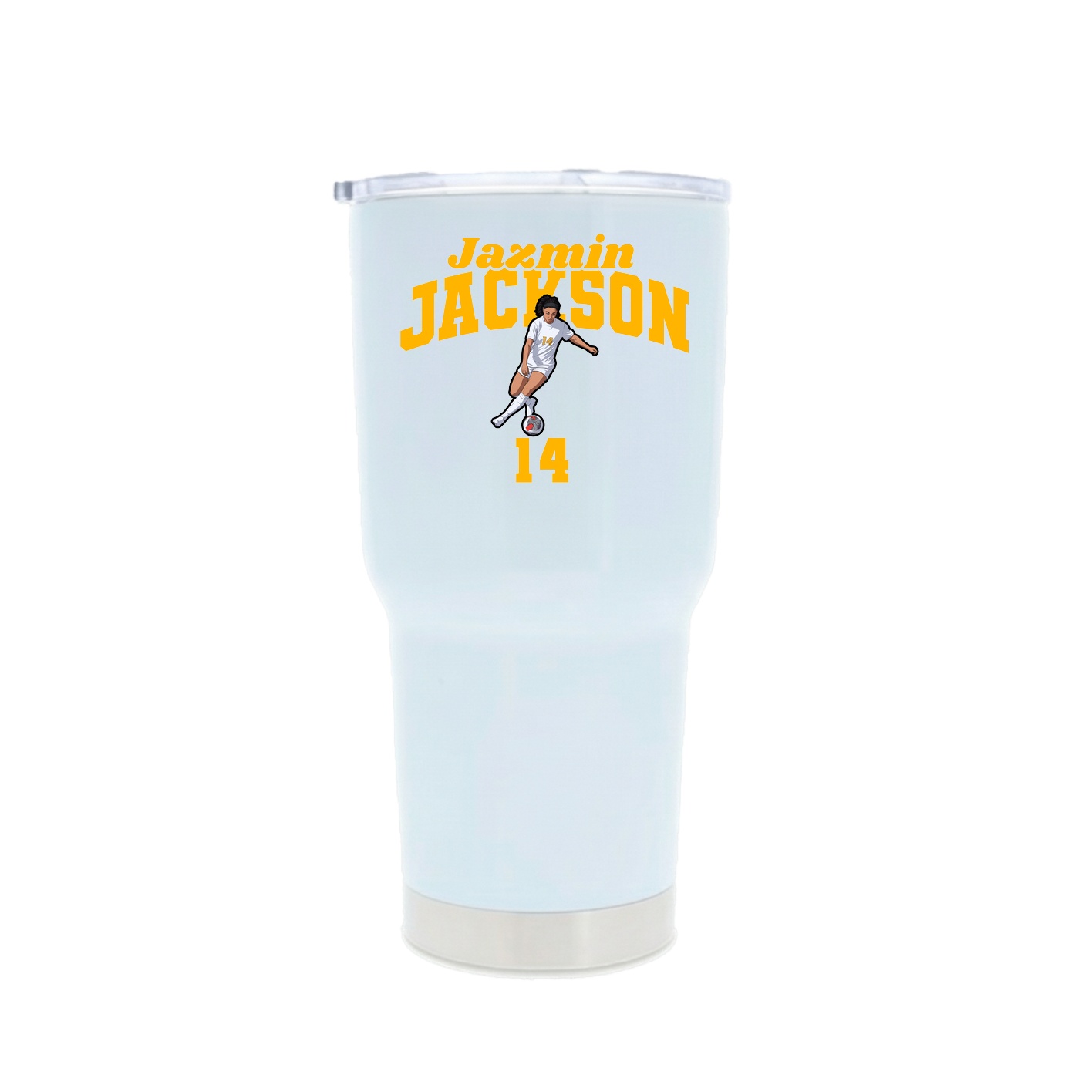 30oz Stainless Steel Tumbler — Signature Arch in White